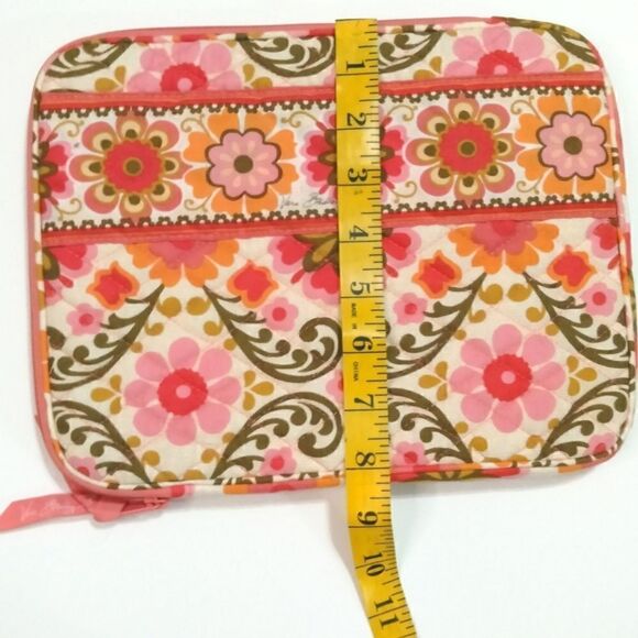 Vera Bradley Tech Case Tablet E Reader Folkloric Zippered Pink Orange - Picture 9 of 9